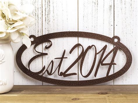 Buy a Hand Crafted Established Family Metal Sign | Metal Wall Art