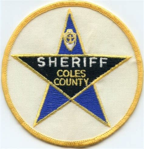 Old Style Coles County Illinois Il Sheriff Police Patch Ebay