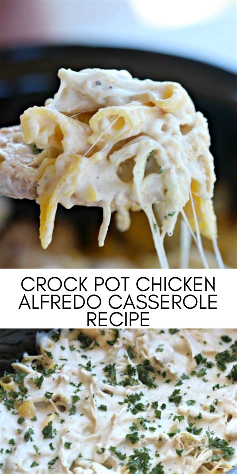 Crock Pot Chicken Alfredo Casserole Recipe Alfredo Casserole Recipe
