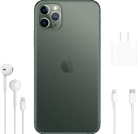 Apple Iphone 11 Pro Max 256gb Midnight Green Atandt Mwh72lla Best Buy