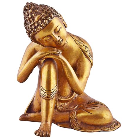 Handcarved Resting Buddha Statues Metal Brass Bronze Resin