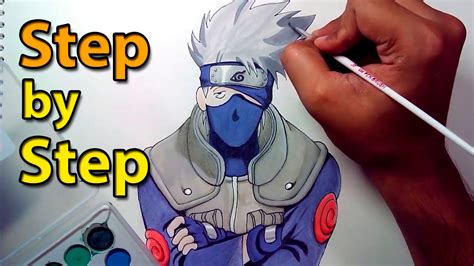 How To Draw Kakashi From Naruto Step By Step Narrated Version Youtube