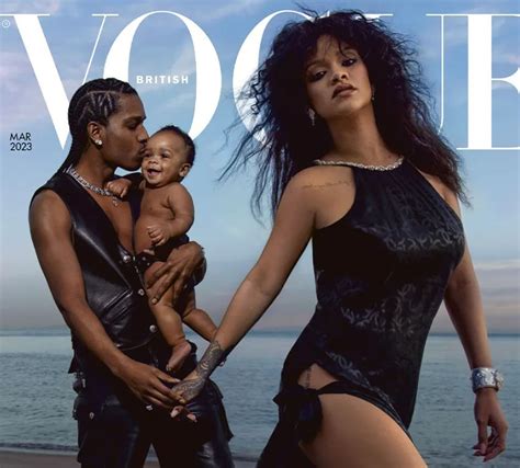 Rihanna S Beautiful British Vogue Cover With A Ap Rocky And Their Baby Is Intentional And Impactful