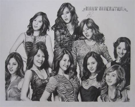 Snsd All 9 Group Drawing By Hamstermeetsmudkip On Deviantart