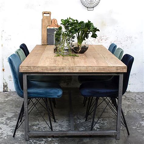 Industrie Esstisch MIKE 200 x 100 cm Esszimmertisch Massivholz