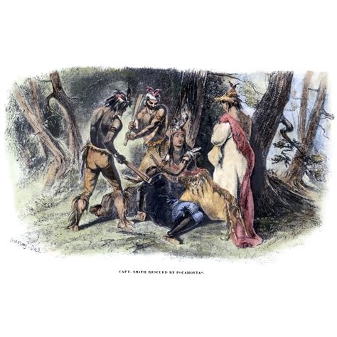 Pocahontas 1595 1617 Nnative American Princess Pocahontas Saving The
