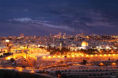 Jerusalem Skyline At Night