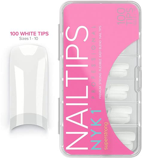 White Acrylic False Nail Tips Best Professional Strong Naturally Fake