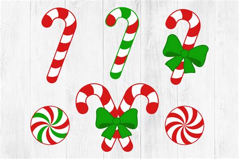 Candy Cane SVG, Candy Cane with Bow, Peppermint, Christmas SVG By