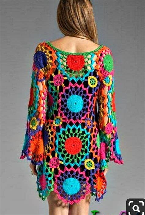 crochet dress crochet hippie dress crochet clothing etsy vestidos de crochê ideias fashion