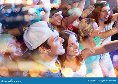 Smiling Friends At Concert In Club Stock Image Image Of Nightlife