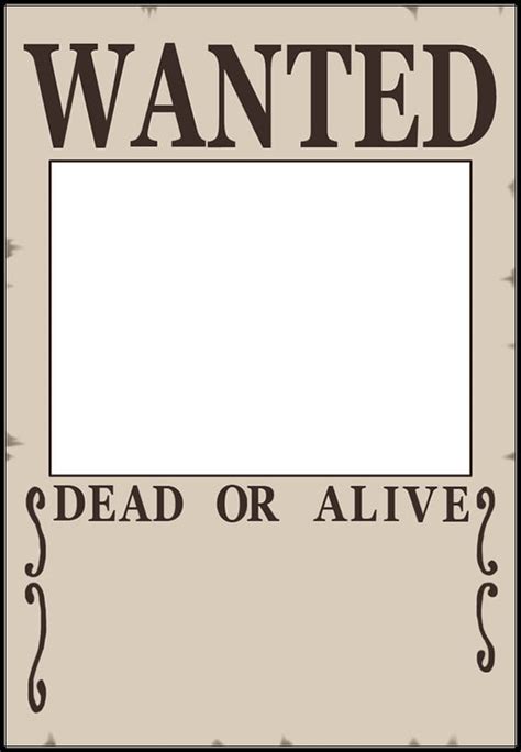 White Wanted Poster Template