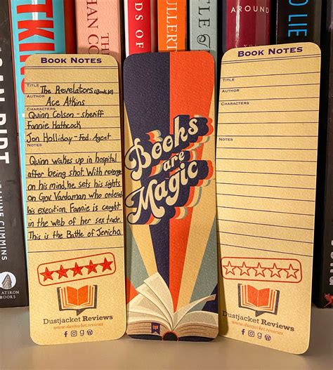 Book Notes Bookmark 5 Pack Etsy