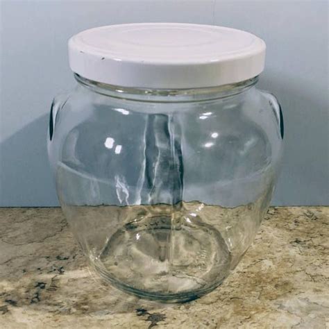 Use this choice 1 gallon penny candy jar with chrome lid to show off everything from coffee beans to candy in your cafe, restaurant, coffee shop and more! 6Tx5W Large Clear Glass Jar Wide Mouth White Metal Lid ...