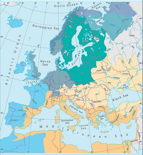 Drainage Basins Of Europe
