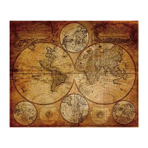 Mapa do mundo e seus maiores países. Papel de pared con mapa del mundo - Murales de pared
