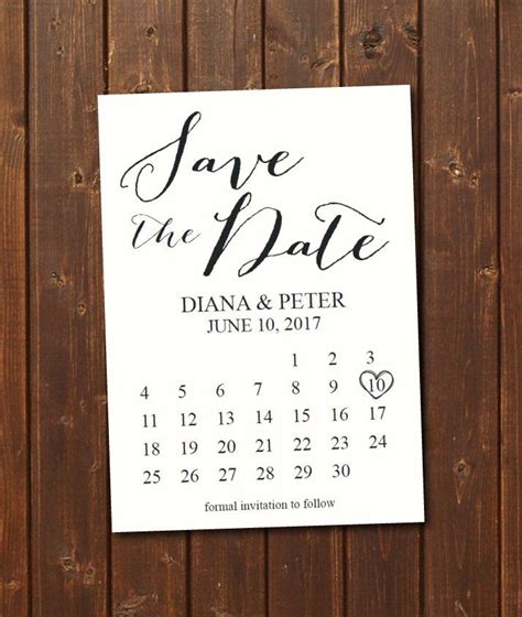 Free Printable Save The Date Card Templates