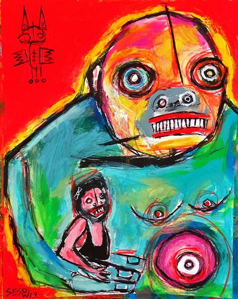 Painting By Matt Sesow Pablo Picasso Jm Basquiat Juxtapoz Naive Art Outsider Art American
