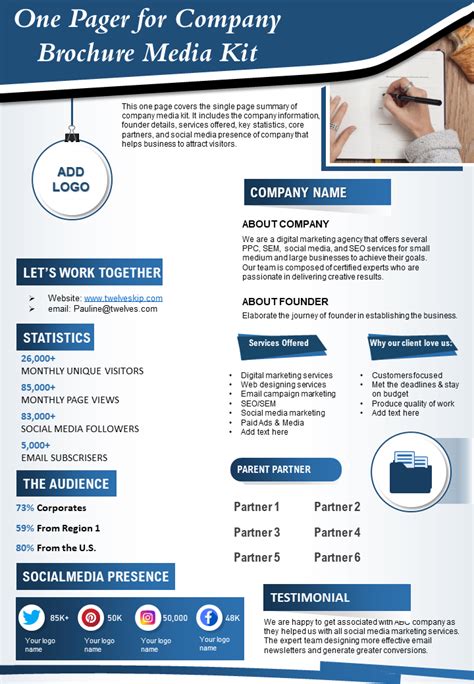 Company One Pager Template Free PRINTABLE TEMPLATES