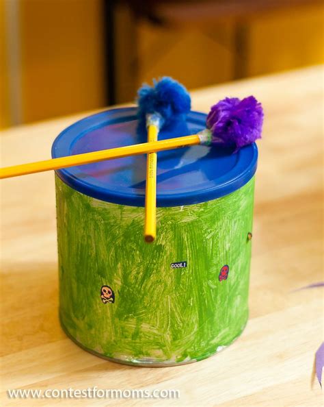 Turn An Ordinary Coffee Can Into A Set Of Drums For Your Kids