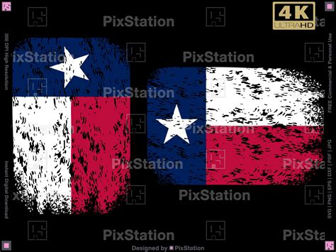 Two Distressed Texas Flags Svg Dxf Png Texas Flag Svg 4th Of Etsy