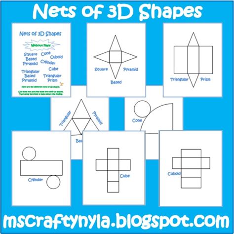 If you learnt something new and are feeling generous, please do support. Nyla's Crafty Teaching: Free 3D Shape Nets!