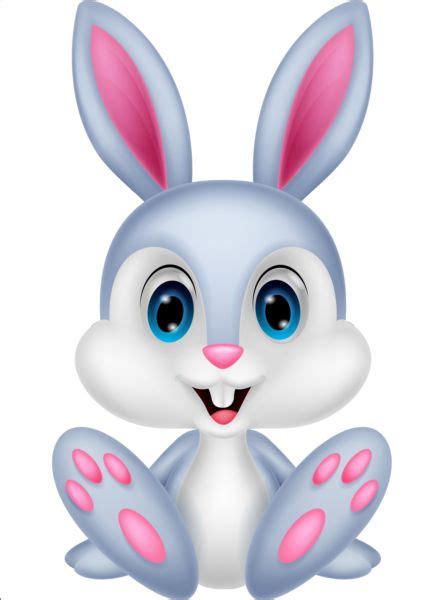 Cute Cartoon Rabbit Design Vector 03 Free Download