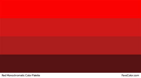 Red Monochromatic Color Palette