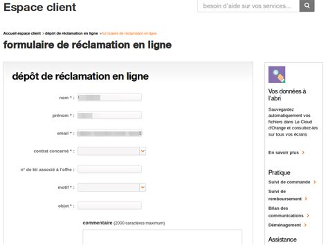 Top 84 Imagen Formulaire De Réclamation En Ligne Orange Fr
