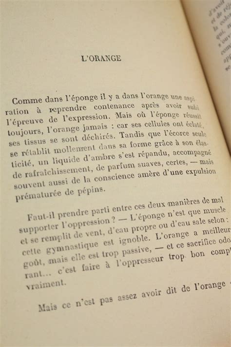 Commentaire De L'orange De Francis Ponge - PONGE : Le parti pris des choses - Edition-Originale.com