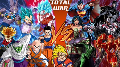 Z Fighters Vs Justice League Total War Dragon Ball Z Vs Dc Cartoon