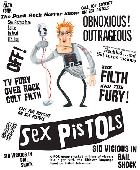 sex pistols illustration on behance