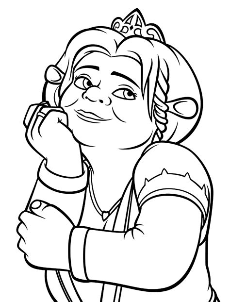 Coloring Page Fiona Ogre Cartoons Shrek Printable Coloring Home My