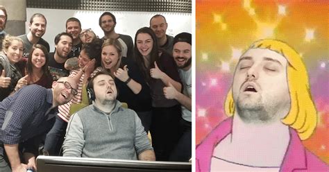 You may drift off to sleep before getting to the top of your head. Guy Falls Asleep At Work, Internet Goes Wild With Photoshop