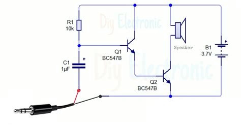 Audio Amplifier using BC547 transistor | Audio amplifier ...