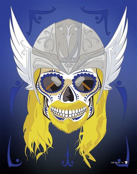 Thor Sugar Skull Art Sugar Skulls Marvel Tattoos 11x14 Print The