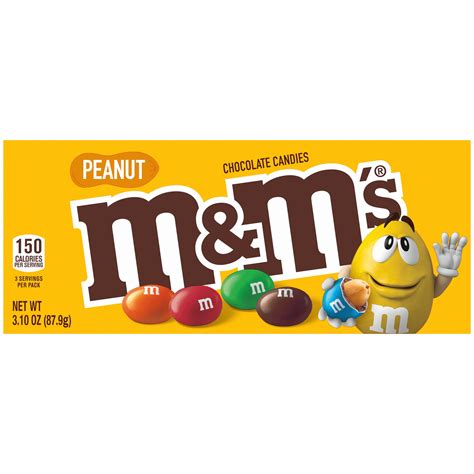 Mandms Peanut Milk Chocolate Candy Theater Box 31 Oz Box
