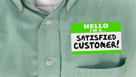 Satisfied Customer Arrow Pointing Happy Client Satisfaction Stock