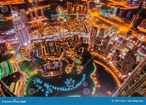 Dubai Downtown Timelapse Top View Before Sunset As Shot From A Rooftop