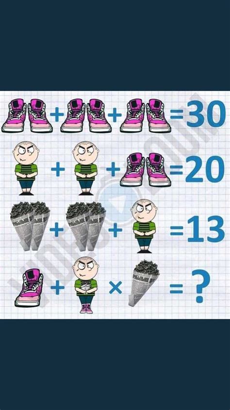 38 + 5 is 43. Shoes+shoes+shoes=30 Boy+Boy+Shoes =20 2whistle +2whistle ...