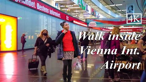 INSIDE VIENNA INTERNATIONAL AIRPORT WalkingTour 2021 4K ASMR