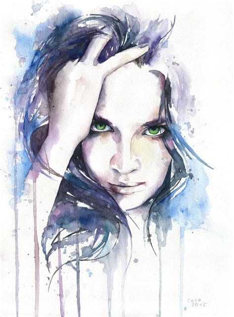 Wild Thing By Cora Tiana On Deviantart Watercolor Face Watercolor Art