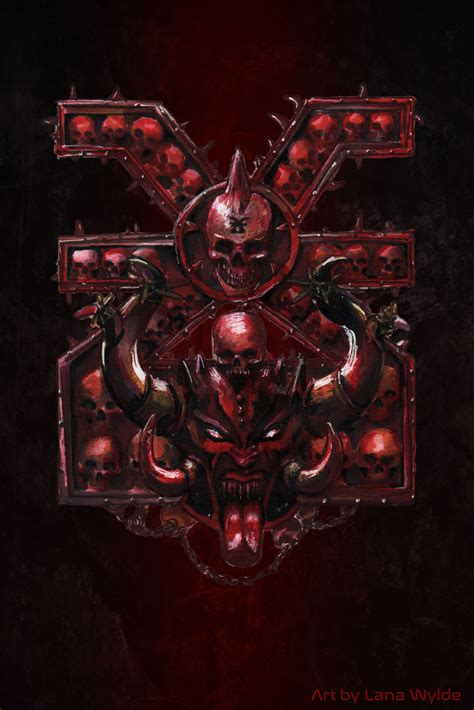 Chaos Khorne Lanawylde Logo Warhammer Art Warhammer 40k Artwork