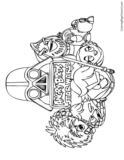 Angry birds universe, epic battle: Angry Birds Star Wars 01 Coloring Page | Coloring Page Central