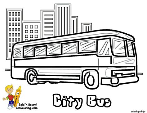 Coloriage dessin bus enfant 4  JeColorie.com