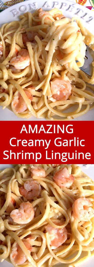 Easy Creamy Garlic Shrimp Linguine Seafood Pasta Recipe Melanie Cooks