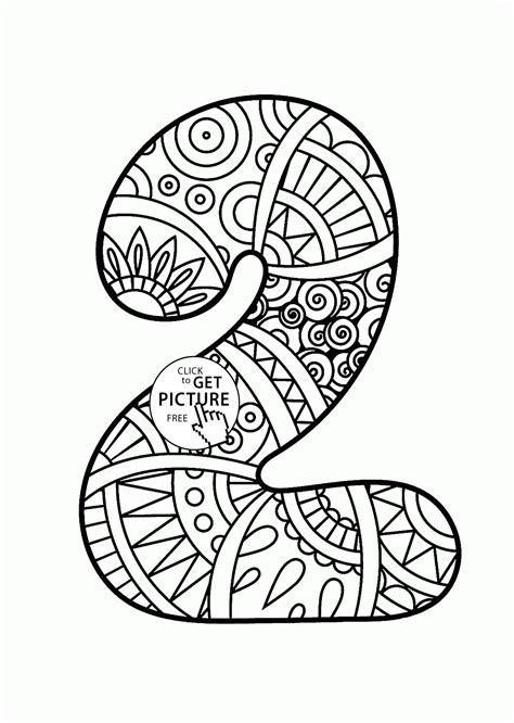 Coloring Book Number 2 Coloring Pages