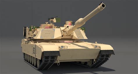 3d M1a2 Abrams Us Army Model Turbosquid 1860724
