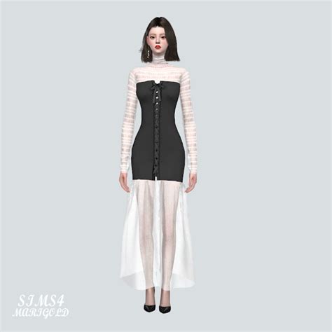 777 Stt Ribbon Mini Dress From Sims4 Marigold • Sims 4 Downloads