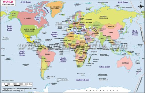 Map Of The World With Countries Names Printable Carolina Map